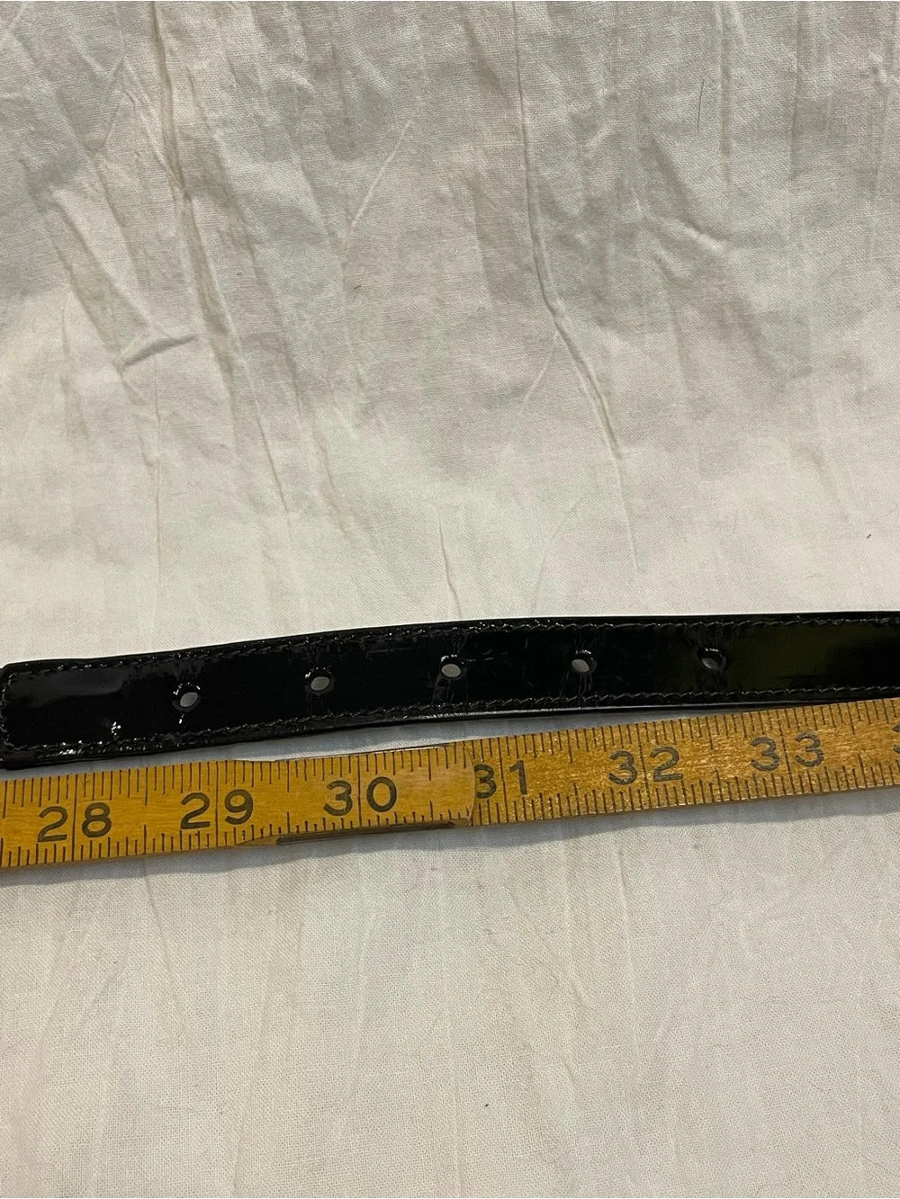 Talbots Black Leather Gold Chain Belt XS Vintage Style Statement Belt
